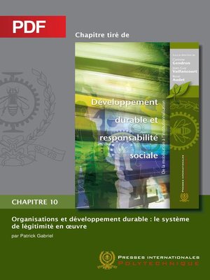 cover image of Organisations et développement durable
